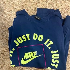 Nike: Just do It neon crewneck